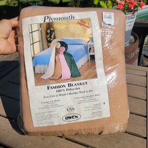 New Vintage Plymouth Owen Blanket Made In The USA..
